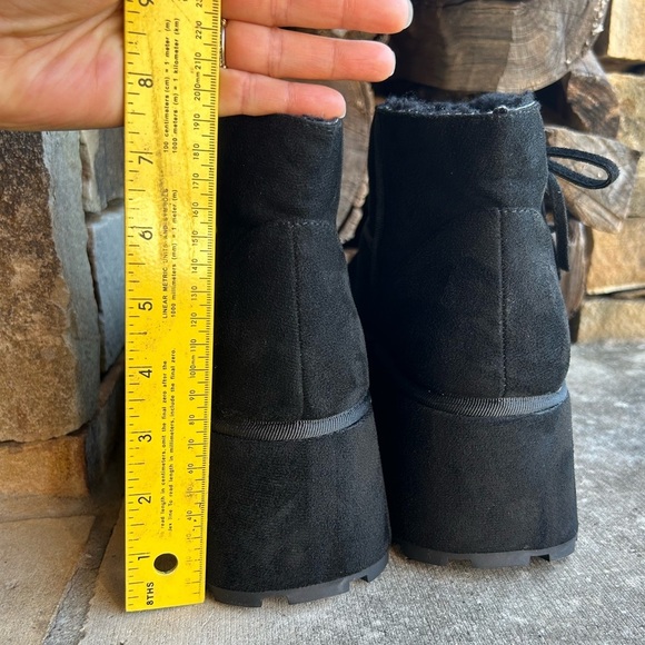 Black Chunky Platform Ankle Sugar Thrillz Boots NWOB Sz-10M. O - Picture 10 of 11
